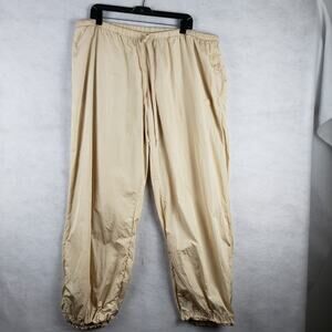 Adidas Women's 2XL City Break‎ Puddle Pants Beige Baggy Wide Leg Streetwear